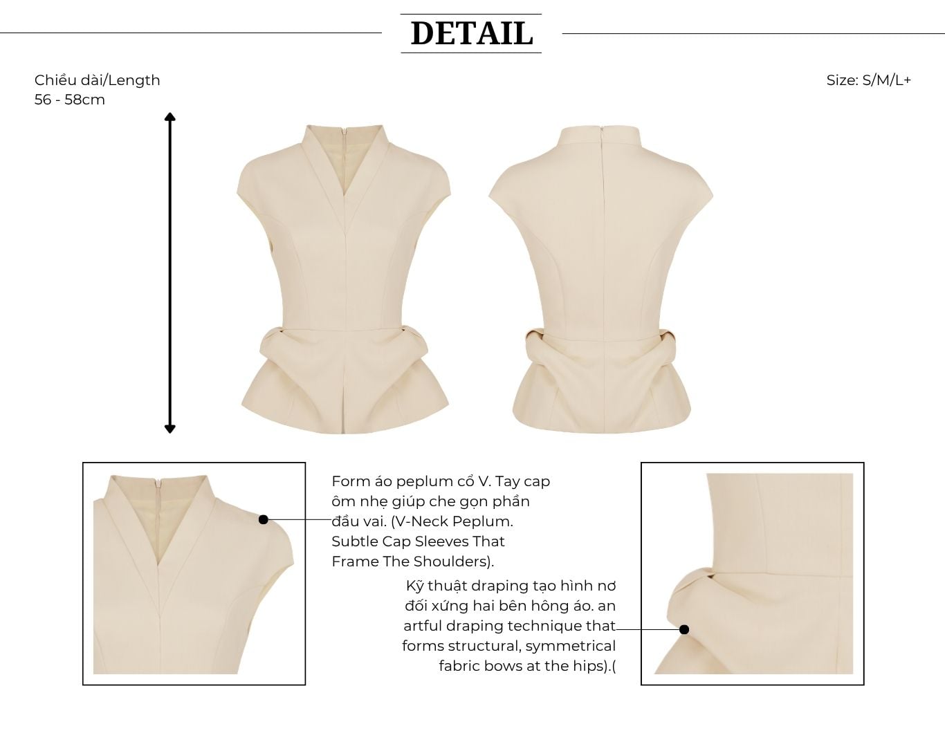 Áo Kiểu Tiệc Cotton Cổ V - AAK13B
