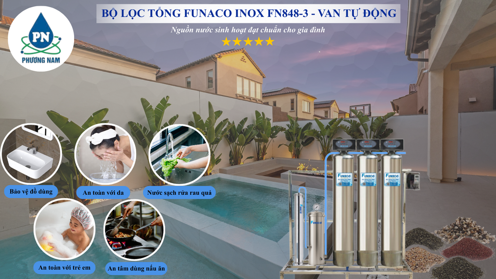 Funaco Inox FN848-3 - Van Tự Động - Phương Nam Water 1