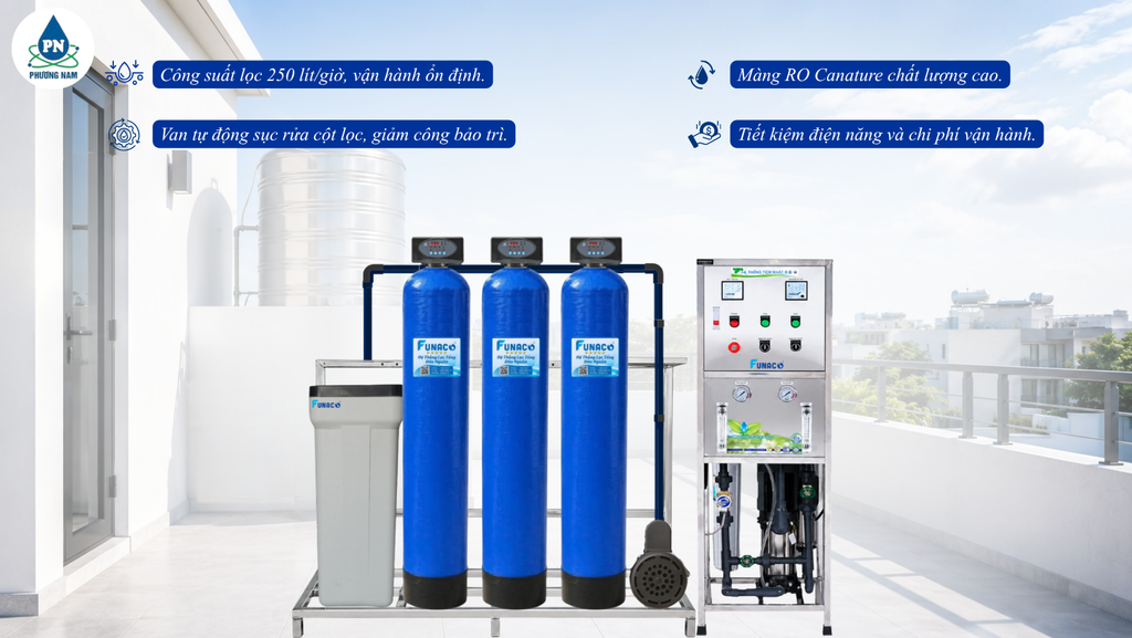 hệ thống lọc RO công nghiệp Funaco HT250/AT