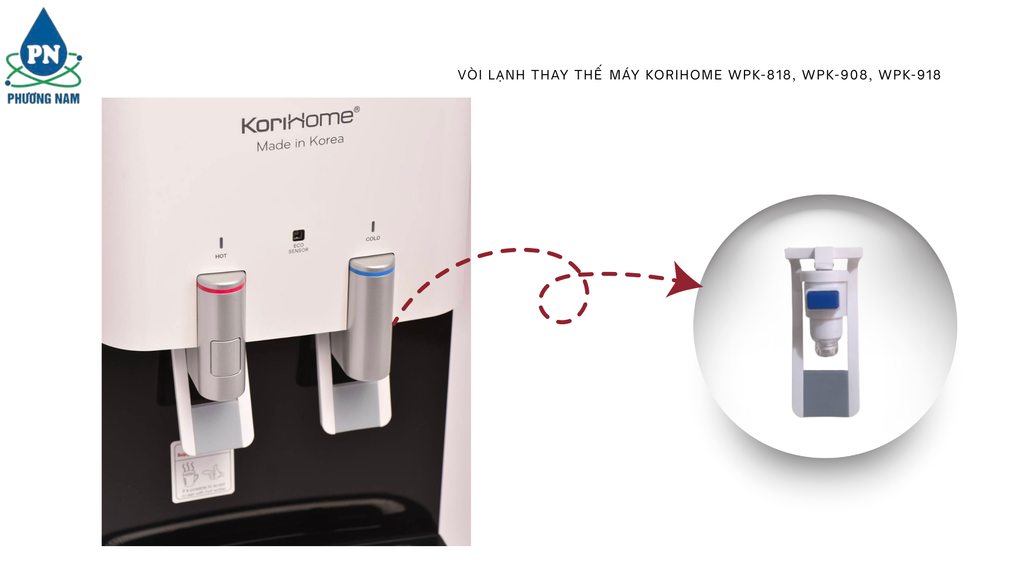 Vòi Lạnh Máy Korihome WPK-818, WPK-908, WPK-918 - Phương Nam Water 1