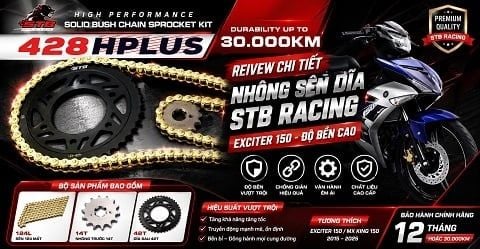 Reivew Chi Tiết Nhông Sên Dĩa STB Racing Exciter 150 Độ Bền Cao