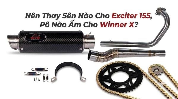 chọn nhông sên dĩa và pô xe STB chính hãng