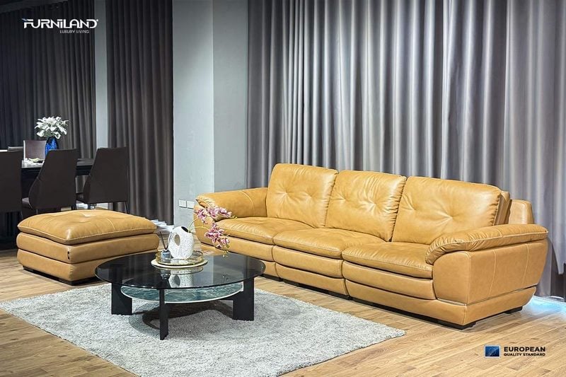 Ghế Sofa Da Thật Nhập Khẩu Romano băng