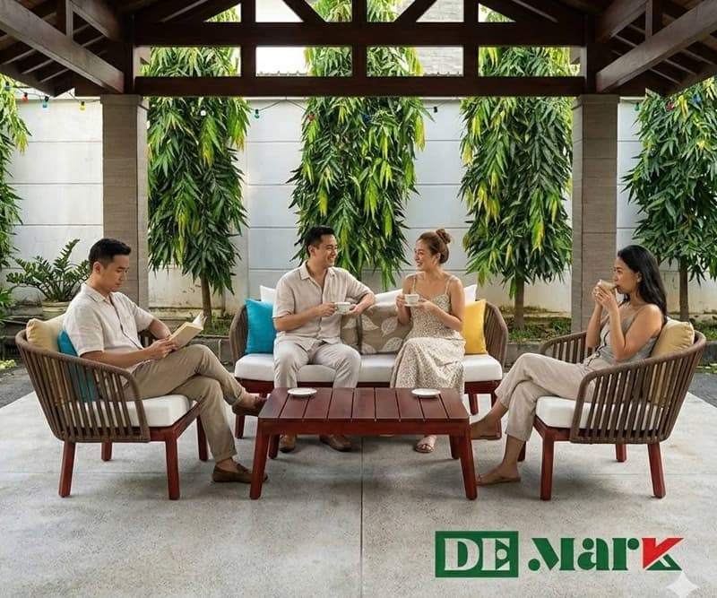 Sofa sân vườn cao cấp giúp kết nối gia đình trong không gian sống ngoài trời