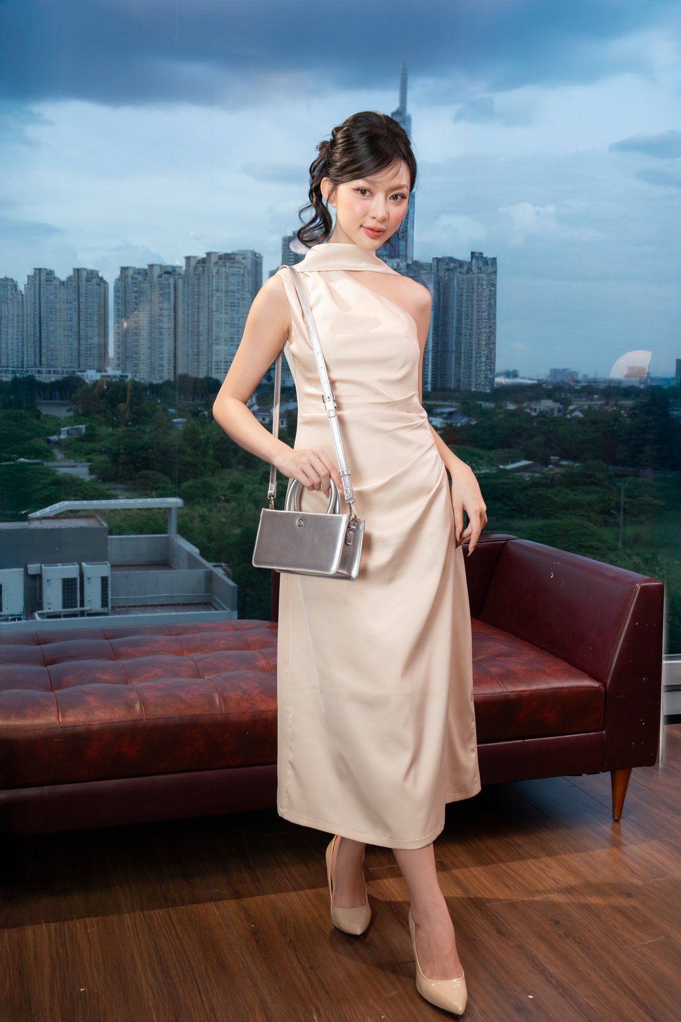 Túi Yuumy (Thời trang nữ phối quai xách size 21 - Túi đeo chéo da Glossy YN288)