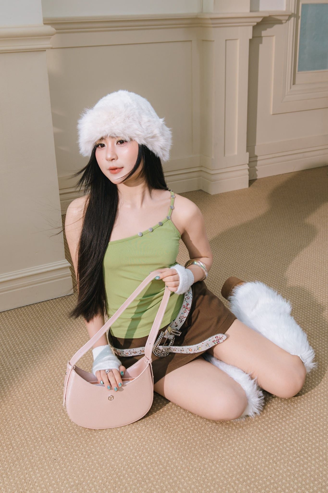 Túi đeo vai nữ Yuumy YN156 (Màu Hồng ngọc trai)