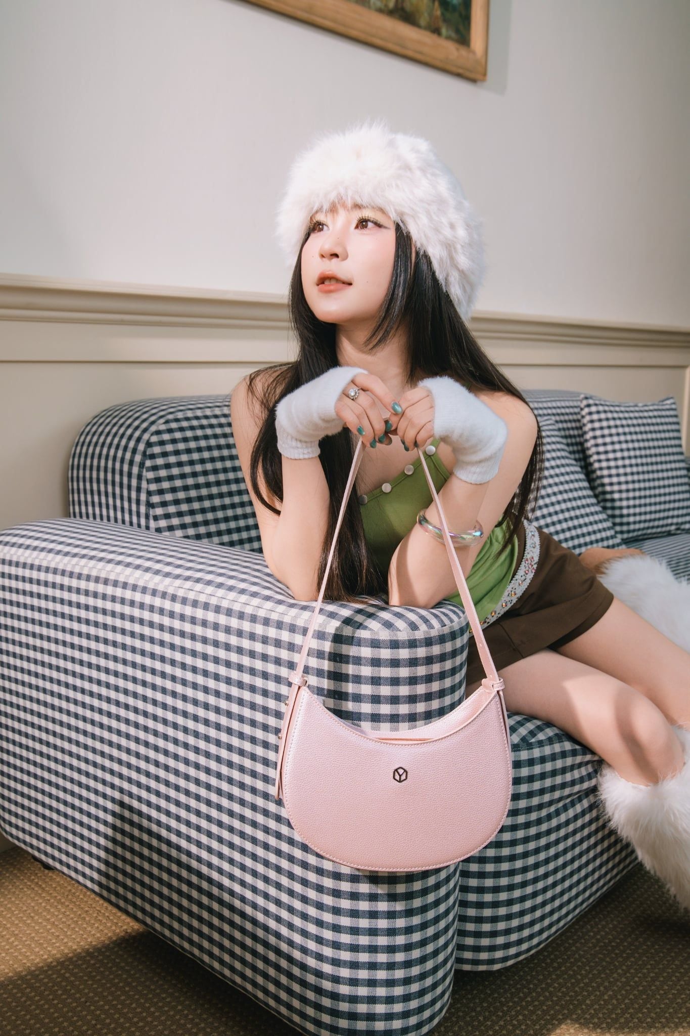 Túi đeo vai nữ Yuumy YN156 (Màu Hồng ngọc trai)