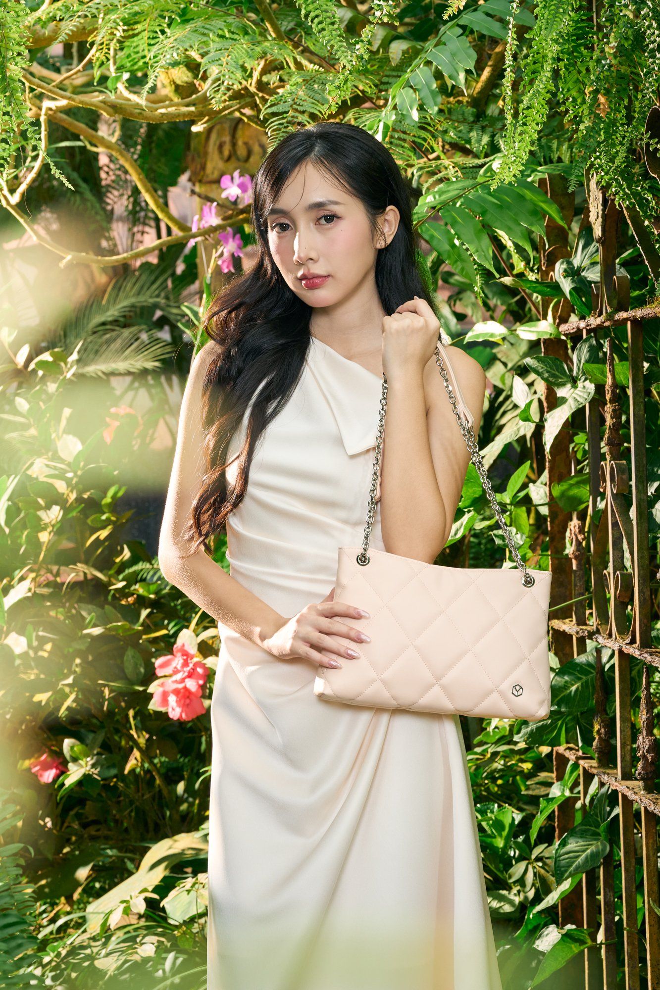 Túi Yuumy (Thời trang nữ chần bông quả trám size 28 - Túi đeo chéo da Seasand YN280)