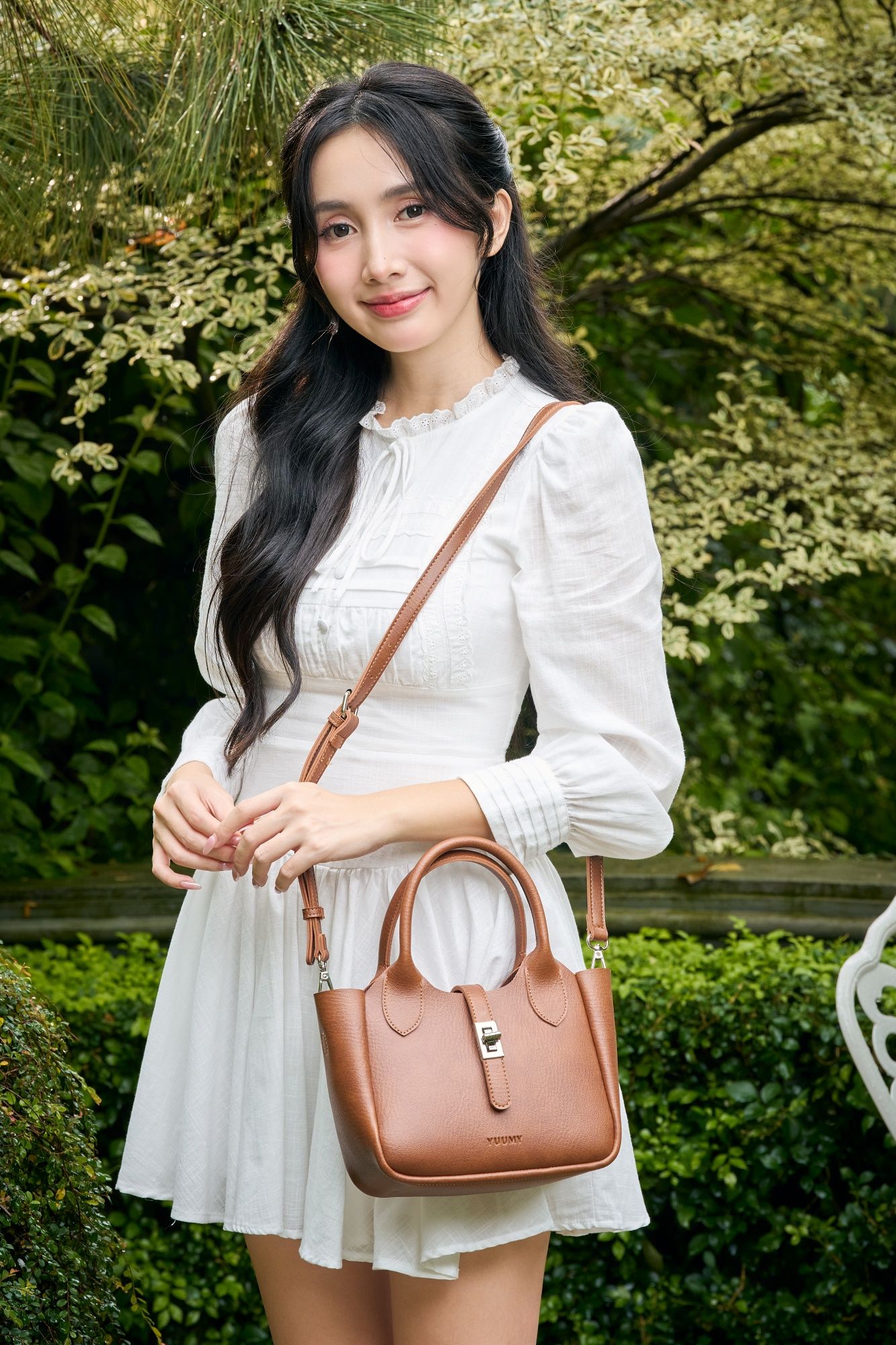 Túi Yuumy (Thời trang nữ phối quai xách - Túi xách da Bergen YTX78B) màu bò