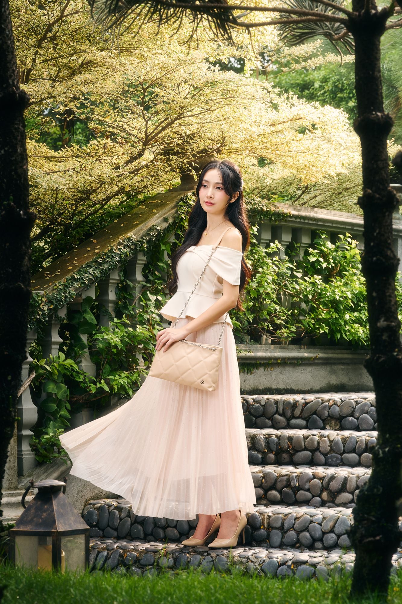 Túi Yuumy (Thời trang nữ chần bông quả trám size 28 - Túi đeo chéo da Seasand YN280)