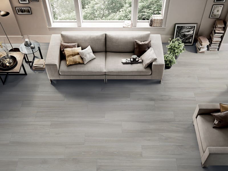 Gạch giả gỗ xám trắng