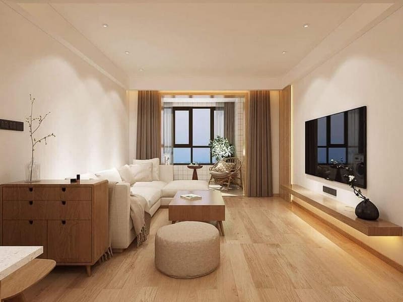 gạch vân gỗ sáng màu