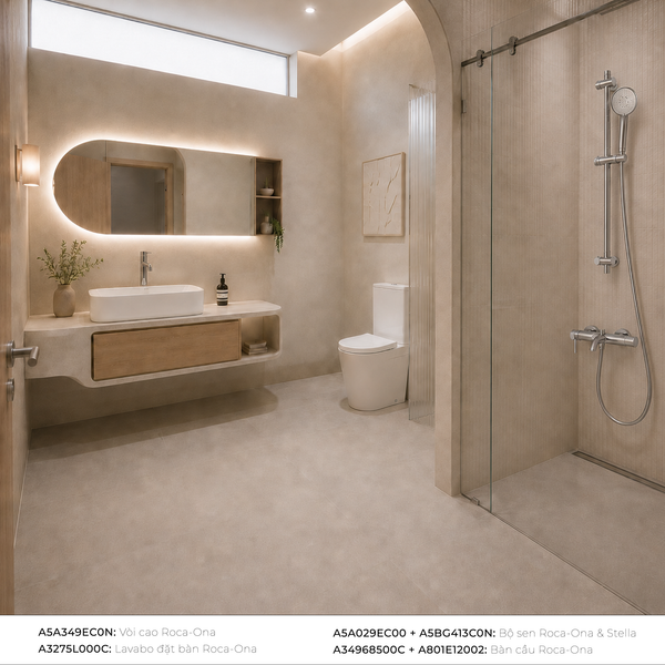 Combo 2: Đường nét hình trụ hiện đại, tạo điểm nhấn cá tính ( KB Home - Roca)