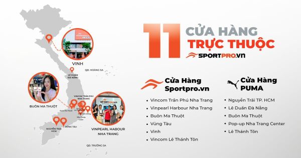 Hệ thống cửa hàng Sportpro.vn