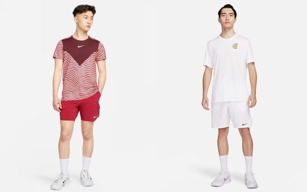 Quần đùi tennis Nike hỗ trợ di chuyển đa hướng