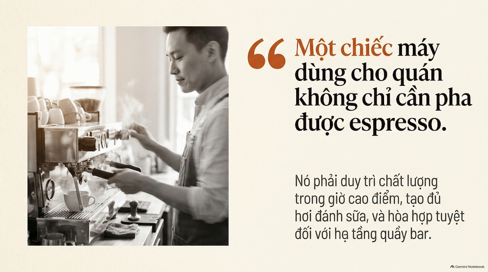 Vì sao máy pha cà phê VBM phù hợp với môi trường kinh doanh?