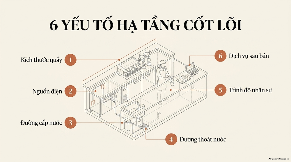Cần kiểm tra gì trước khi lắp máy pha cà phê VBM?