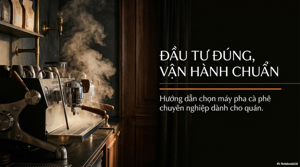 Máy Pha Cà Phê Cho Quán: Hướng Dẫn Chọn Đúng Máy & Tránh Sai Lầm Đắt Giá