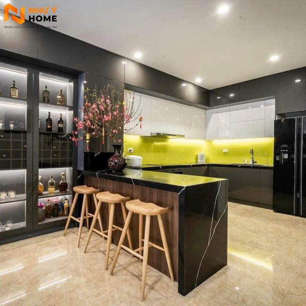 Mẩu tủ bếp nhựa acrylic đẹp