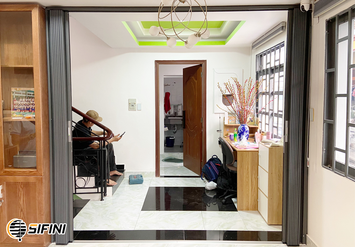 Cửa xếp lá nhôm lưới