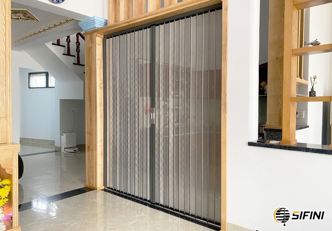 Cửa xếp lá nhôm lưới
