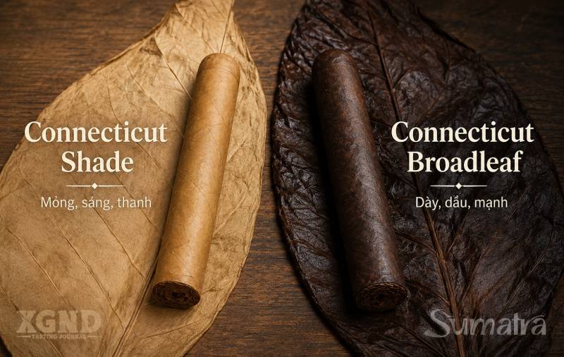 Connecticut Shade và Broadleaf, Connecticut Shade, Connecticut Broadleaf, Ecuador Connecticut