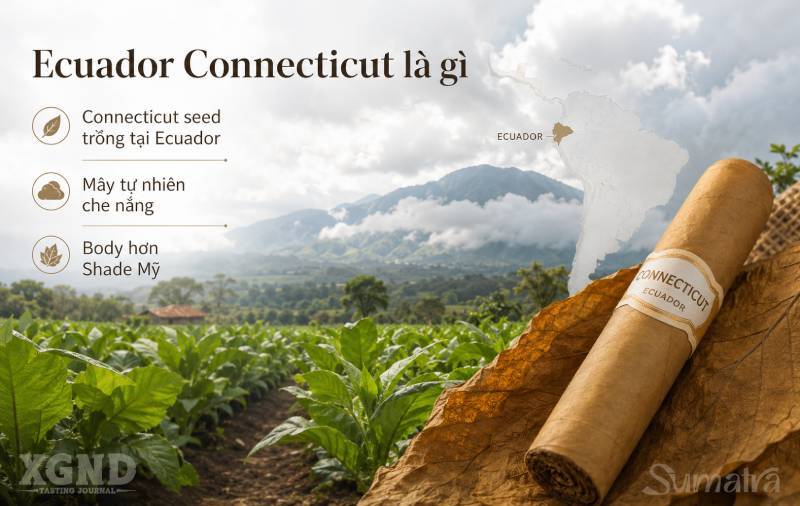 Connecticut wrapper, xì gà cao cấp, Connecticut Shade là gì, Connecticut Broadleaf là gì, Ecuador Connecticut là gì