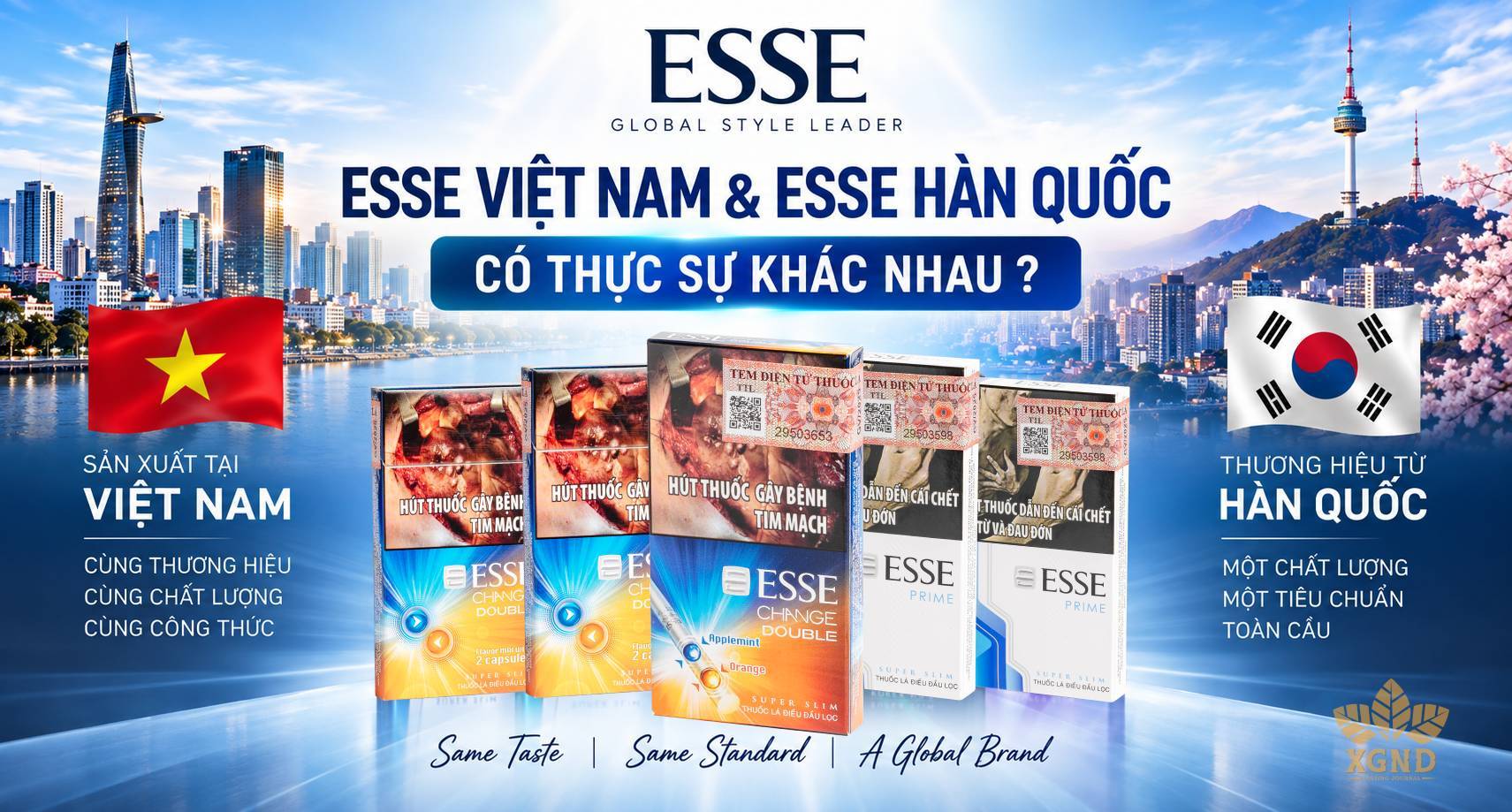 Thuốc lá Esse Việt Nam và Esse Hàn Quốc có thực sự khác nhau