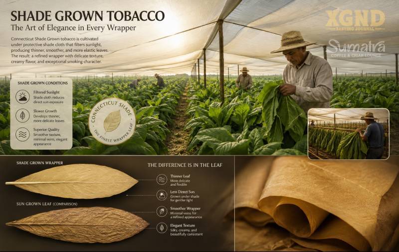 Sun Grown và Shade Grown, Sun Grown cigar, Shade Grown cigar, lá thuốc xì gà