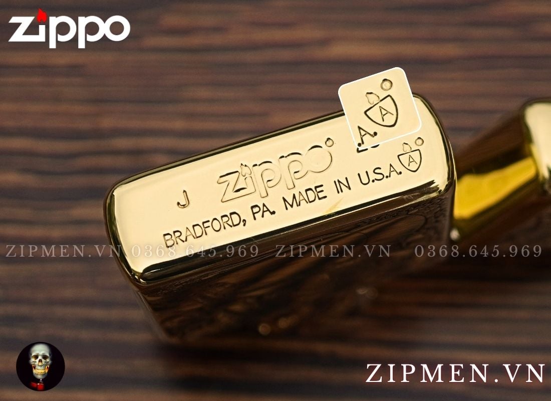 Zippo armor khắc nổi chủ đề cô gái Nhật Geisha cao cấp