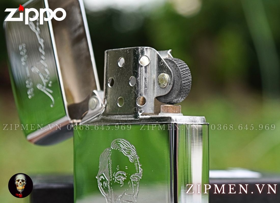 Bật lửa Zippo la mã 1989 chủ đề tổng thống Abraham Lincoln