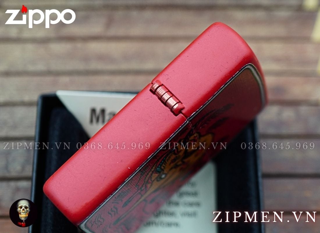 bật lửa zippo chủ đề 12 con giáp tuổi trâu