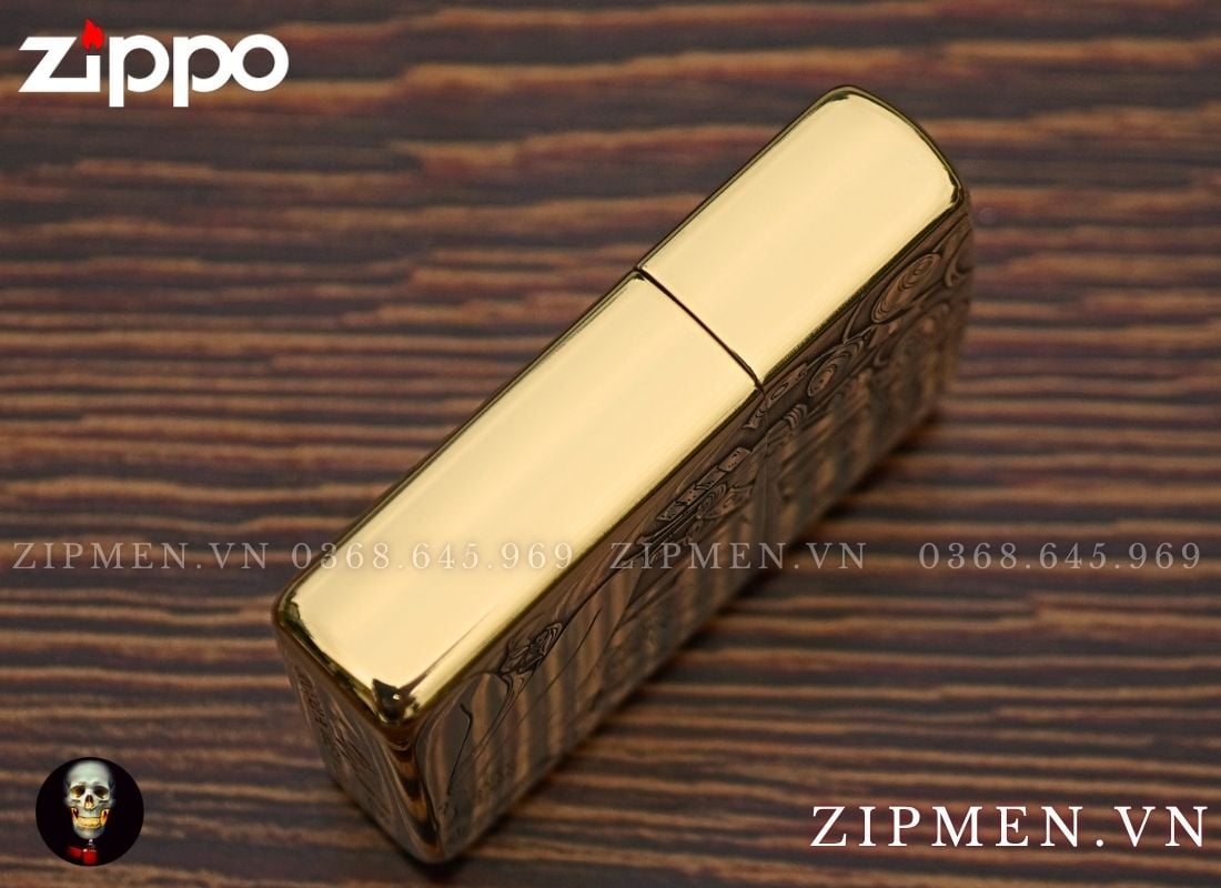 Zippo armor khắc nổi chủ đề cô gái Nhật Geisha cao cấp