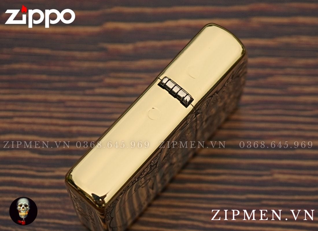 Zippo armor khắc nổi chủ đề cô gái Nhật Geisha cao cấp