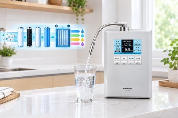 So sánh máy lọc nước Kangen và Panasonic trong việc tạo nước ion kiềm