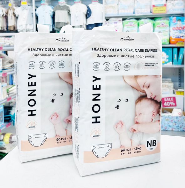 Bỉm dán Honey Premium NB66 (dưới 5kg) Chính Hãng Tại Mẹ Ơi