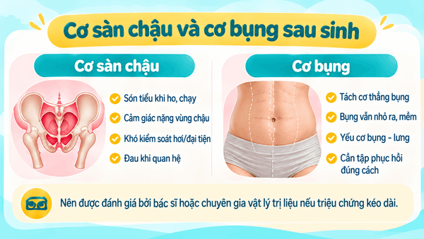 Cơ sàn chậu và cơ bụng sau sinh