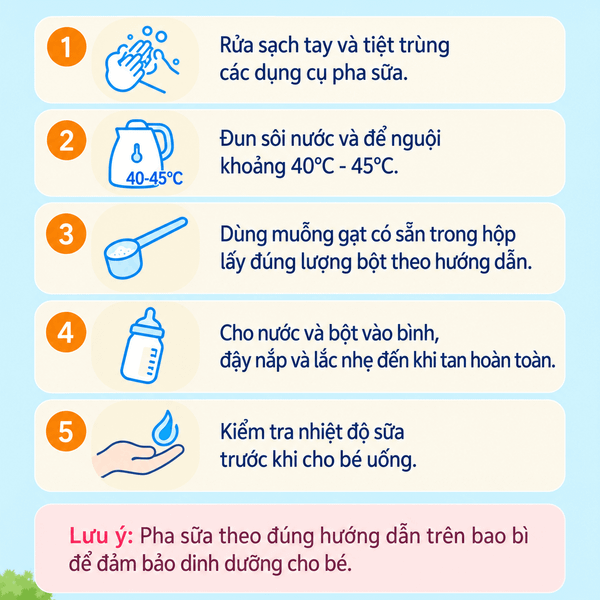 Hướng dẫn pha sữa Spring Sheep NZ số 1 đúng cách