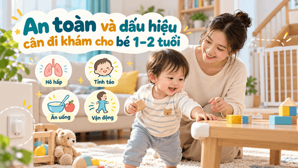 An toàn và dấu hiệu cần đưa bé 1–2 tuổi đi khám