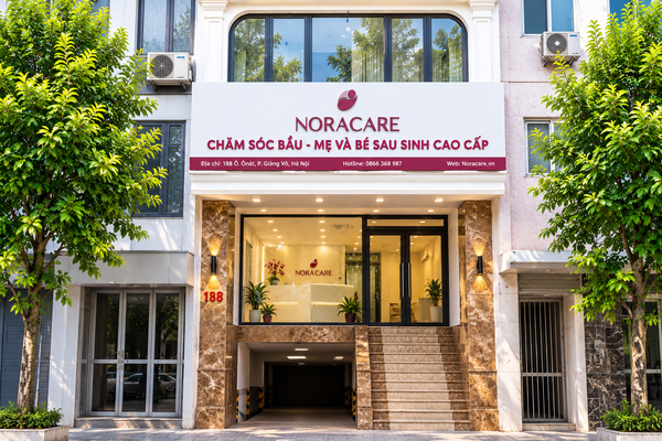 Mặt tiền spa chăm sóc mẹ và bé Nora Care