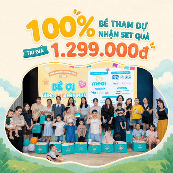 100% các bé tham dự workshop đều nhận được những phần quà giá trị từ Mẹ Ơi