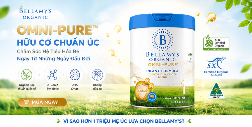 Sữa Bellamy's Organic Omni-Pure số 1 800g 0-6M Chính Hãng