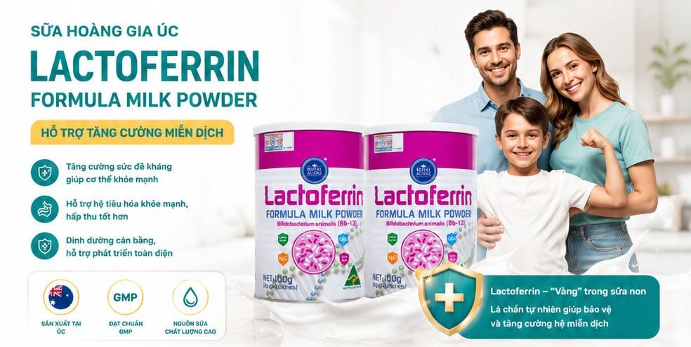 Sữa Hoàng Gia Úc Lactoferrin Formula Milk Powder hỗ trợ tăng cường miễn dịch