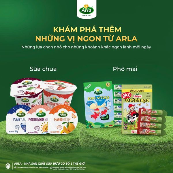 Sữa chua và phô mai trong hệ sinh thái sản phẩm Arla