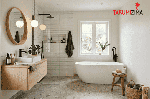 Xu hướng phòng tắm phong cách Bắc Âu tối giản, thanh lịch