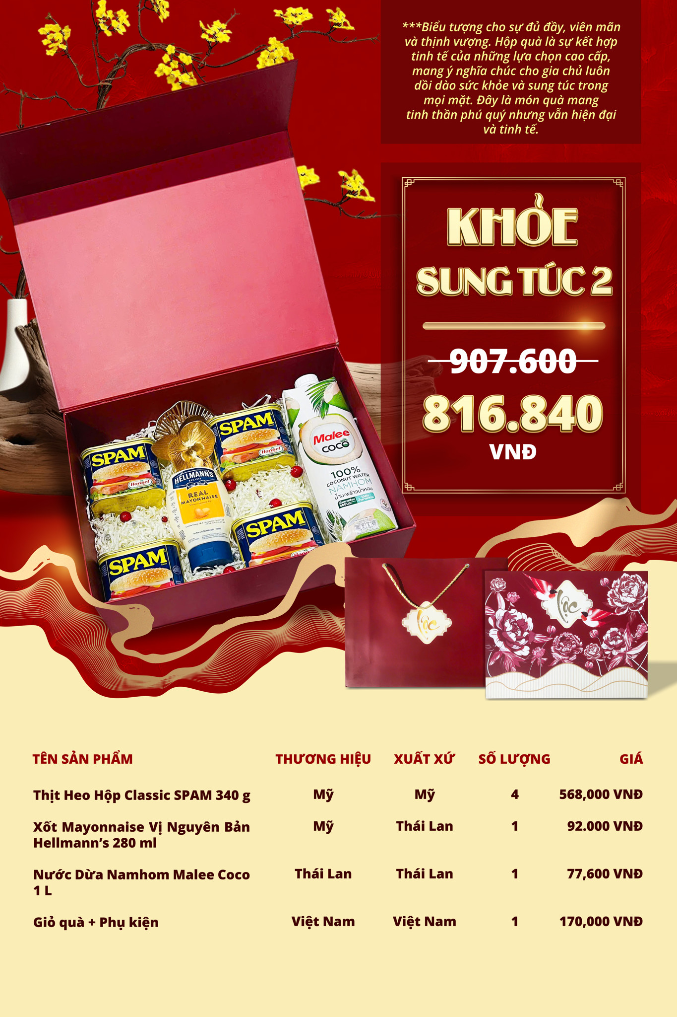 Hộp Quà Tết “Khỏe Sung Túc 2”