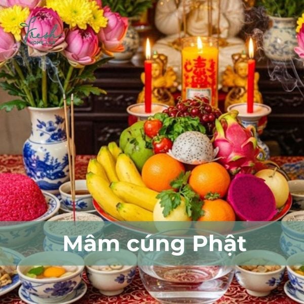 mâm cúng phật rằm tháng 7