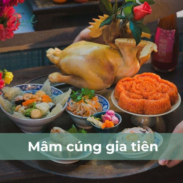 mâm cúng gia tiên rằm tháng 7
