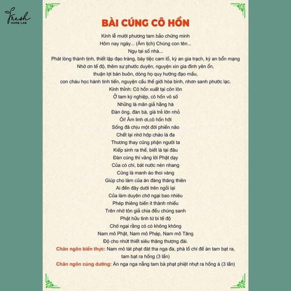 văn khấn rằm tháng 7 cúng chúng sinh