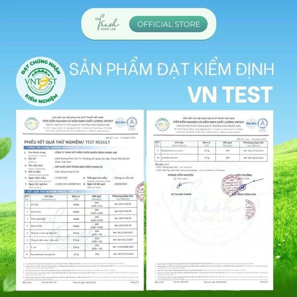sáp thơm đuổi muỗi có kiểm định từ viện kiểm định vntest
